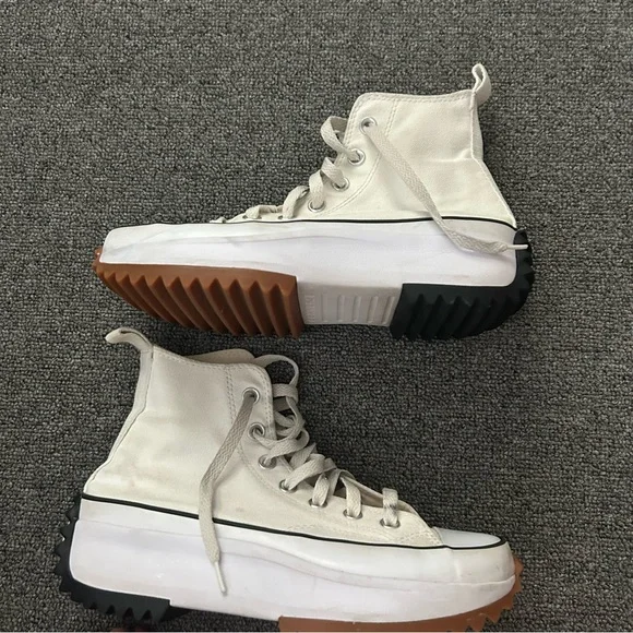 Converse Run Star Hike Lugged Hi Top in Cream, Black, & Gum Women’s Size 7 - Picture 5 of 16